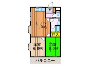 男山オークマンションの物件間取画像